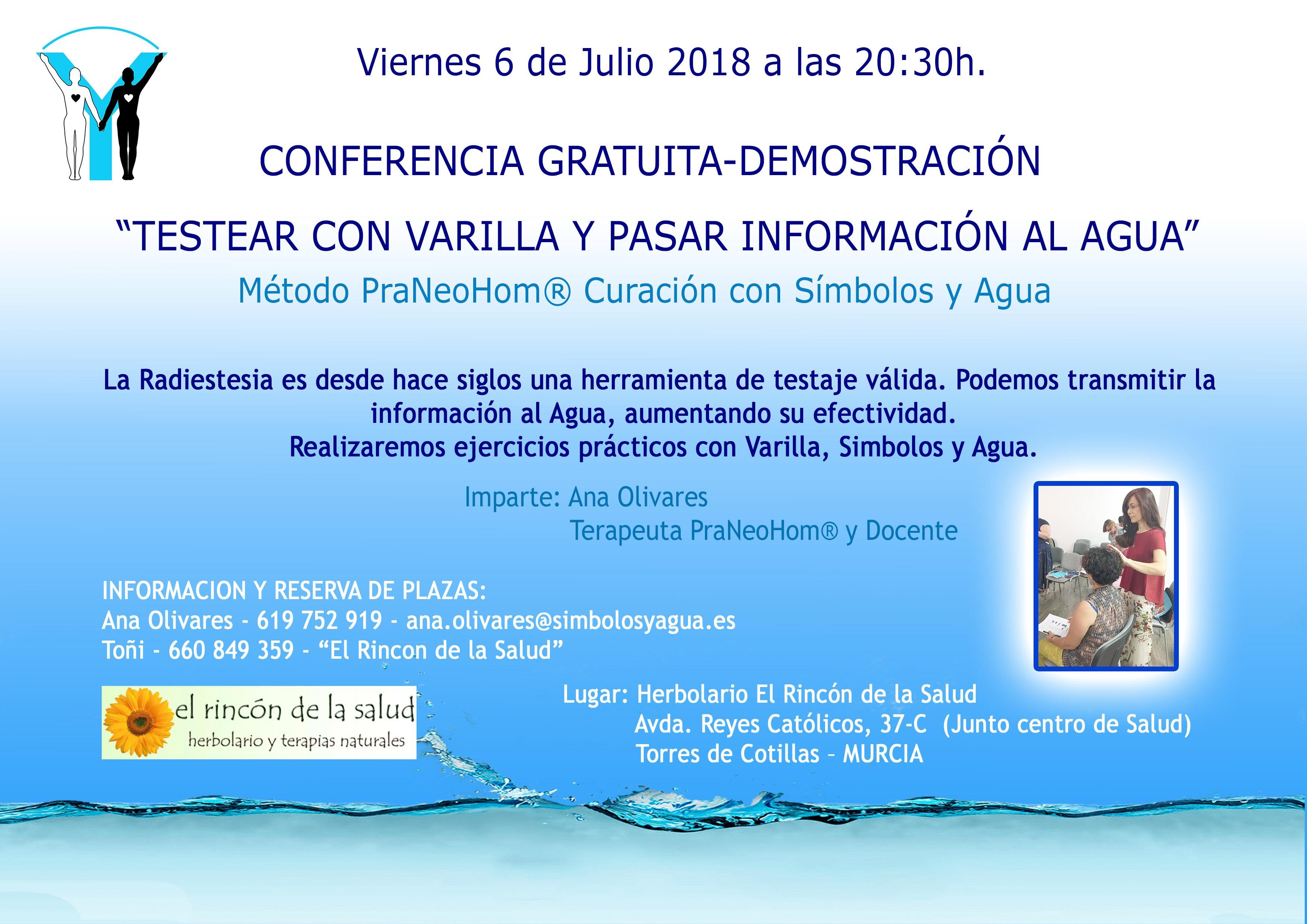 CONFERENCIA “TESTEAR CON VARILLA Y PASAR INFORMACION AL AGUA”