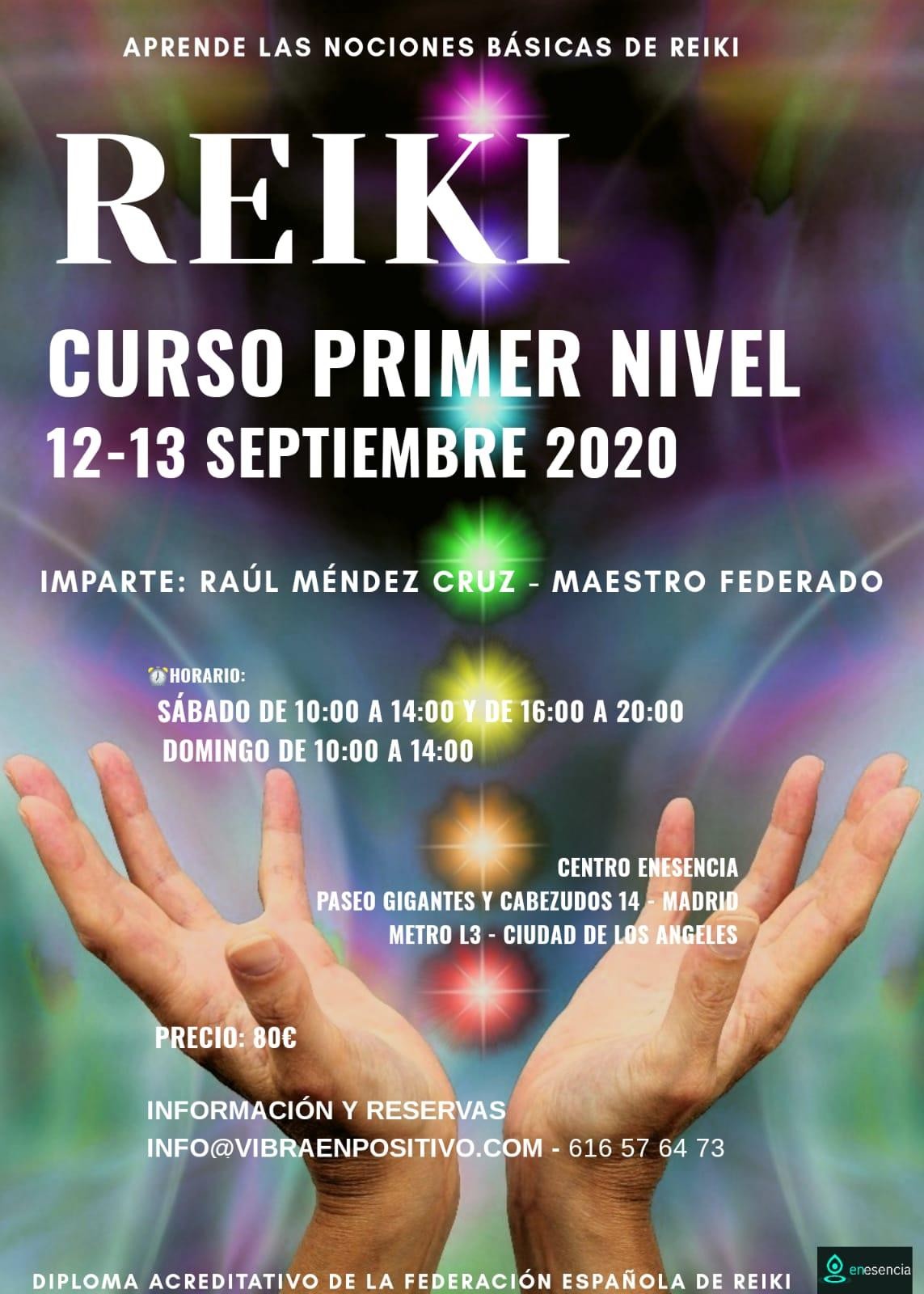 Curso presencial Nivel 1 de Reiki en Madrid