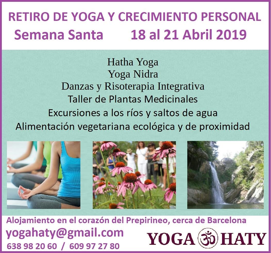 Retiro de Yoga y Crecimiento Personal. Semana Santa 2019