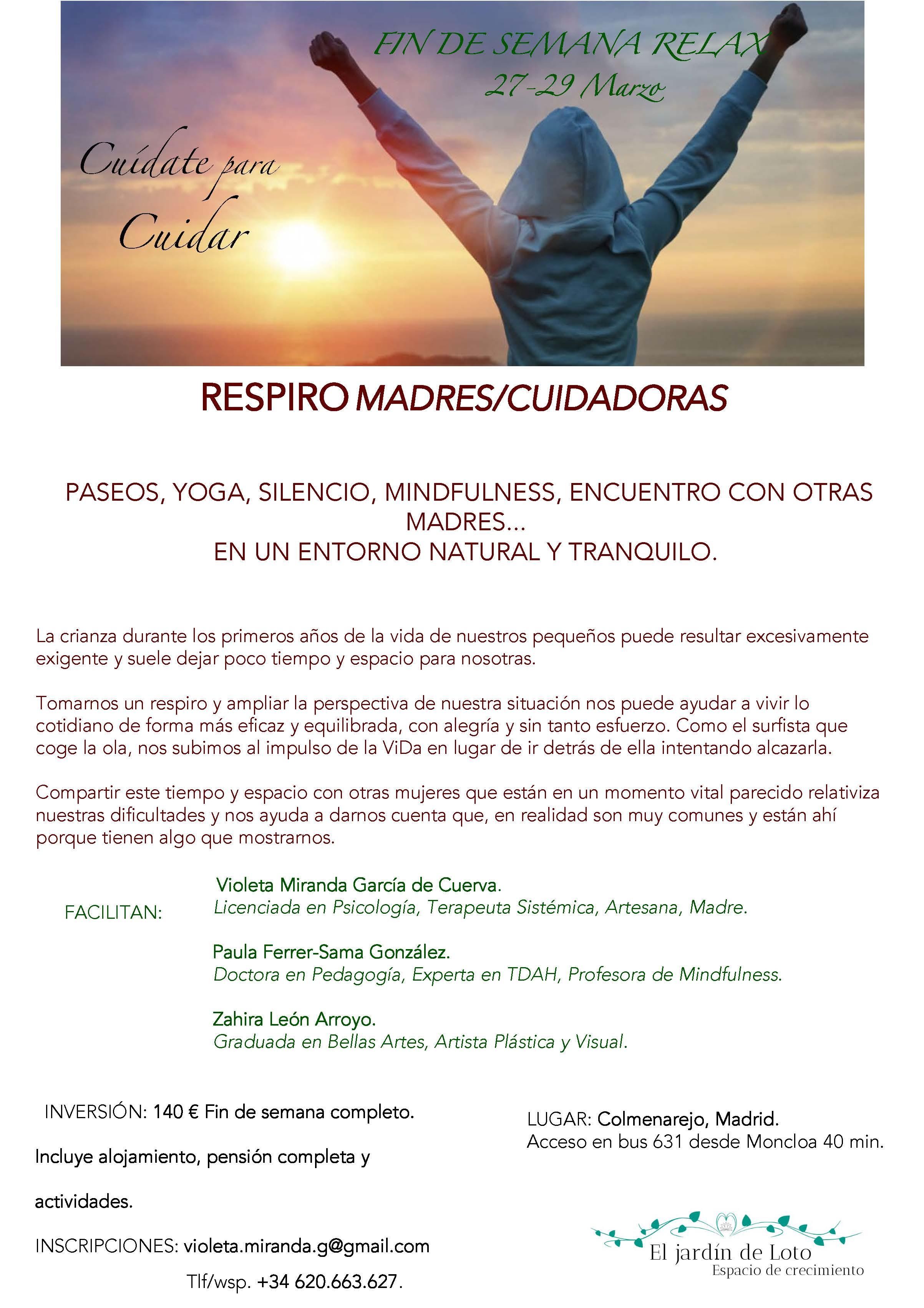 RETIRO PARA MADRES Y CUIDADORAS