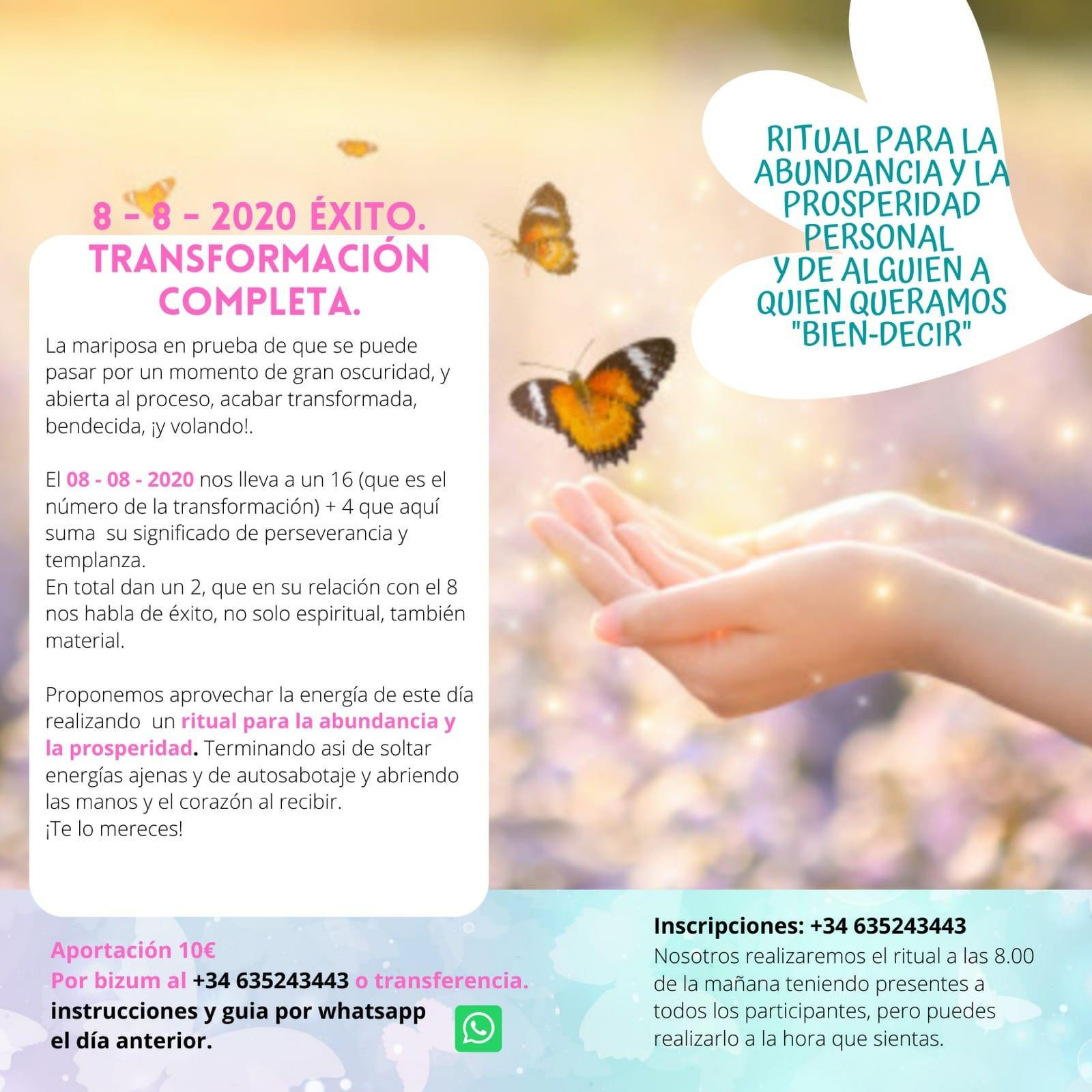 8/8/2020 RITUAL DE EXITO Y TRANSFORMACIÓN COMPLETA