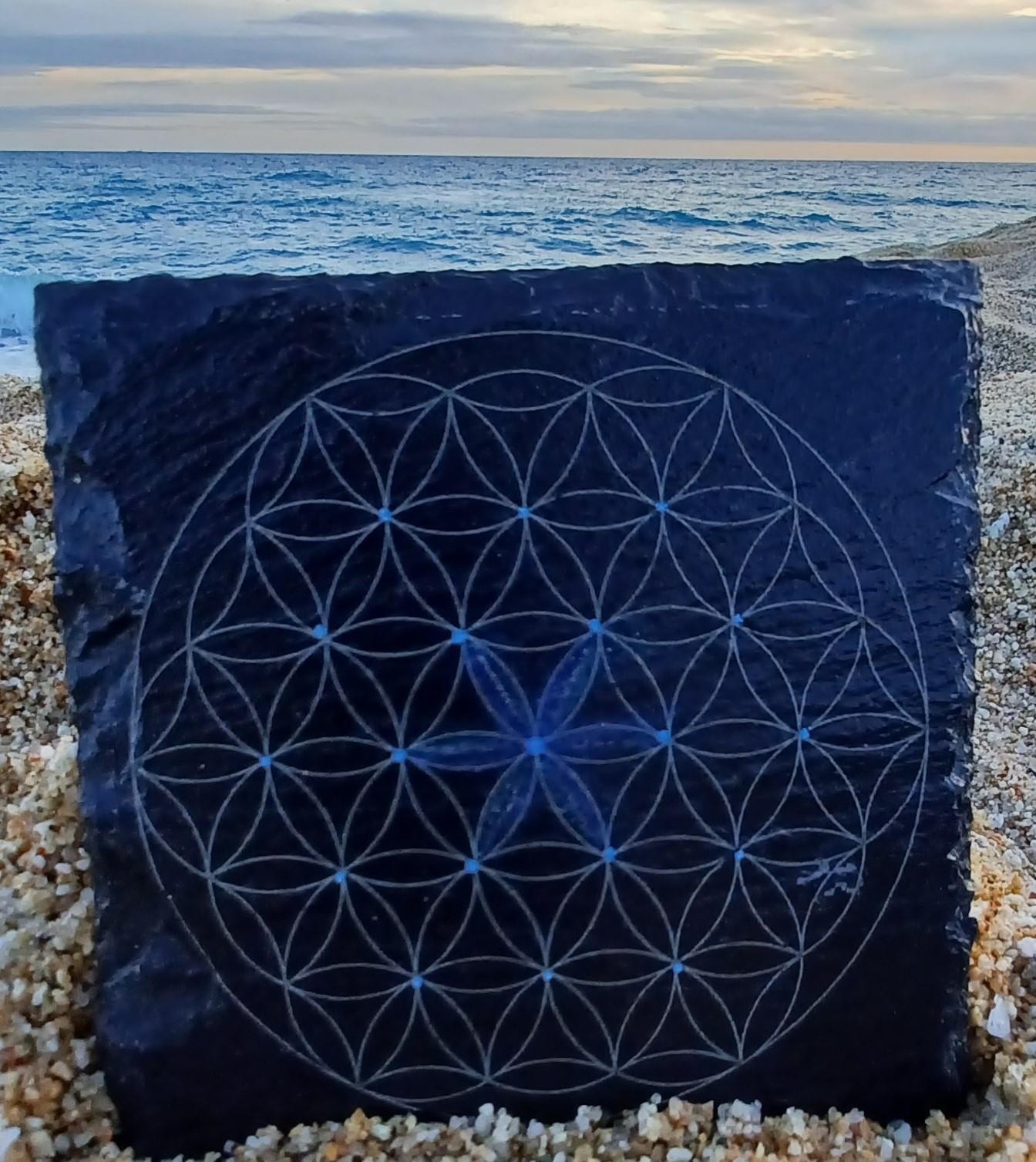 Pieza artesanal para armonizador espacios - Flor de la vida