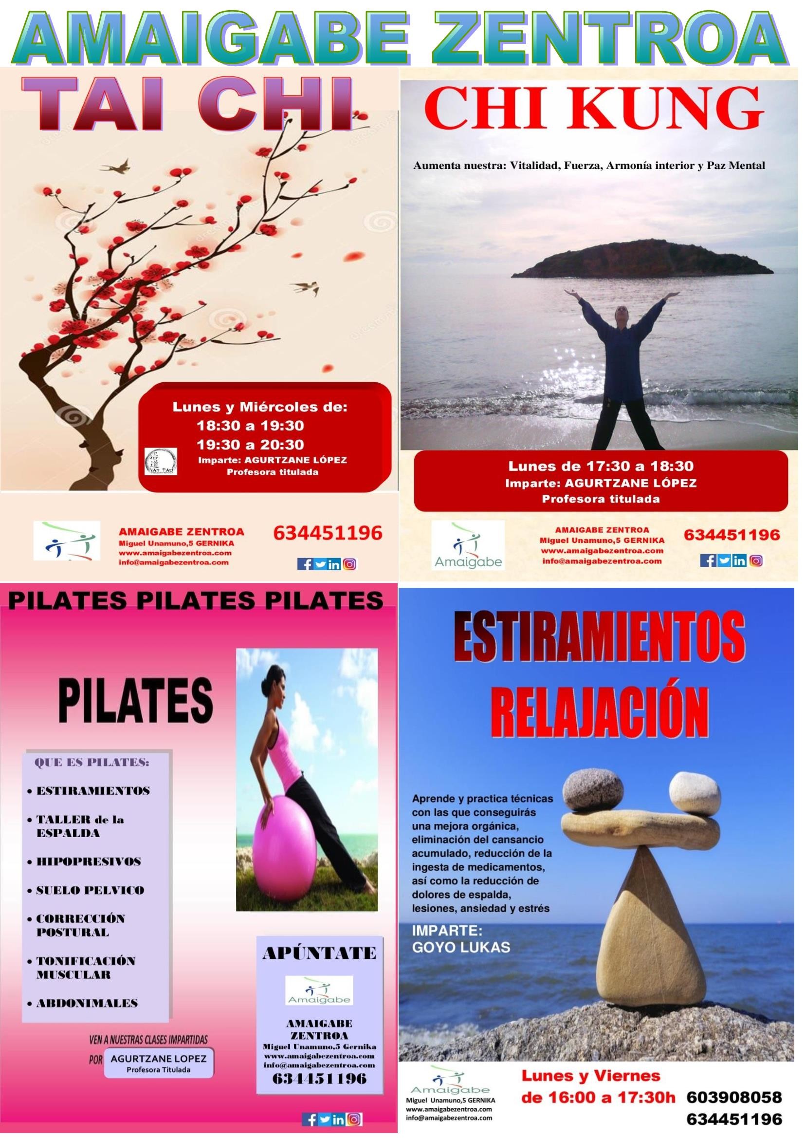 TAI CHI  CHI KUNG  PILATES